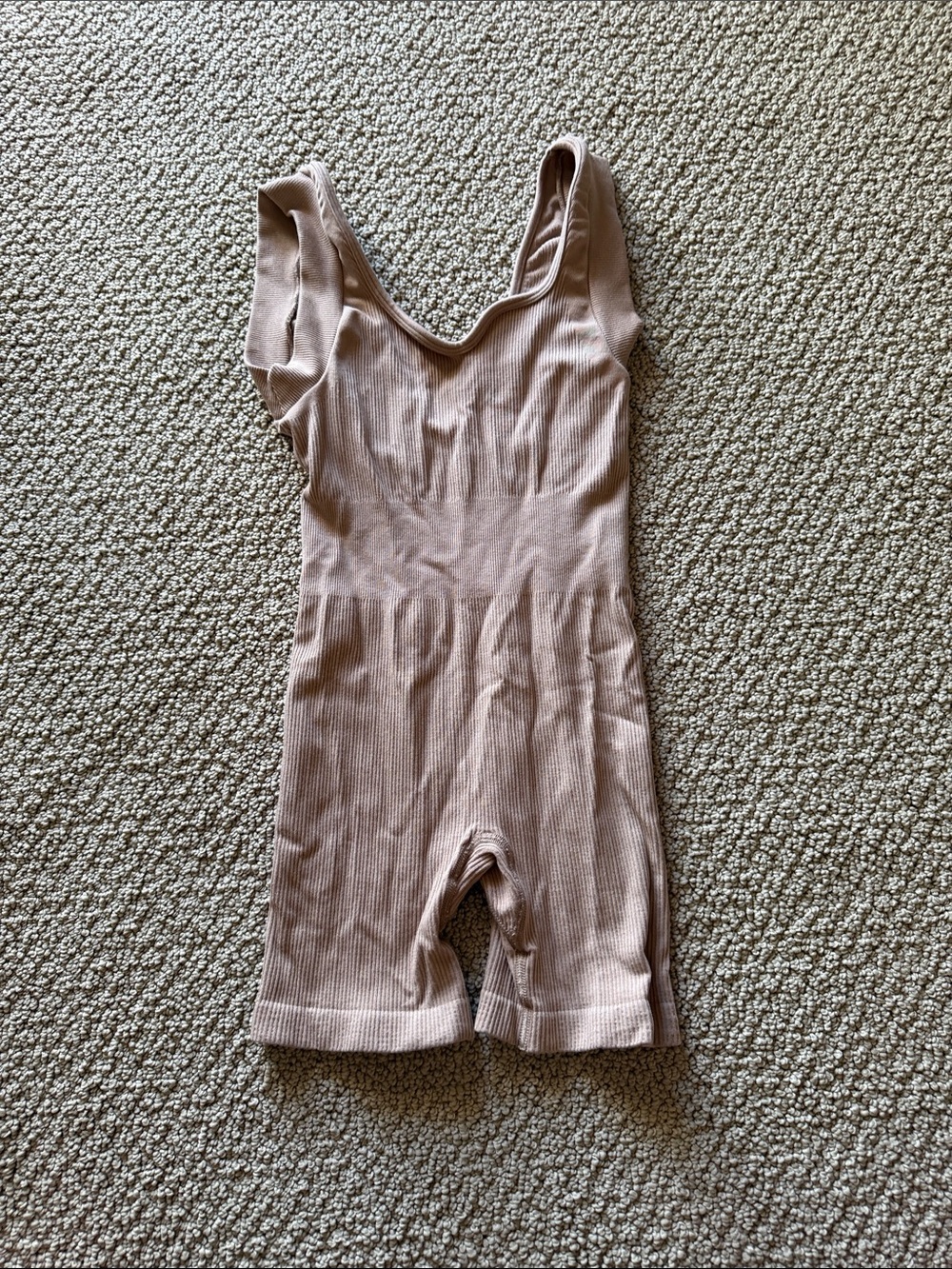 Women’s Ribbed Romper in Beige size XS/S